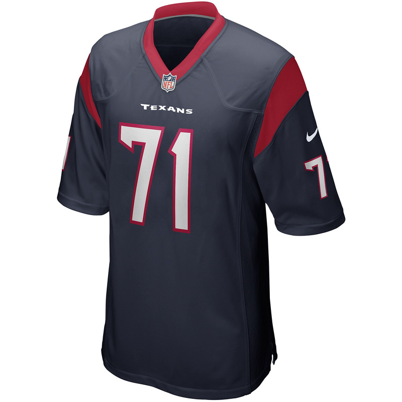 Men's Houston Texans Tytus Howard Navy Game Jersey