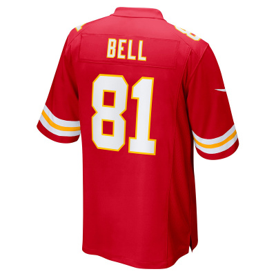 Men's Kansas City Chiefs Blake Bell Red Game Player Jersey 02