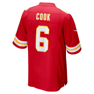 Men's Kansas City Chiefs Bryan Cook Red Game Player Jersey 02