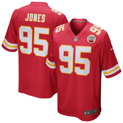 Men's Kansas City Chiefs Chris Jones Red Game Jersey 01