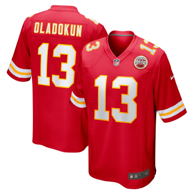 Men's Kansas City Chiefs Chris Oladokun Red Game Jersey 01