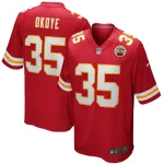 Men's Kansas City Chiefs Christian Okoye Red Game Retired Player Jersey