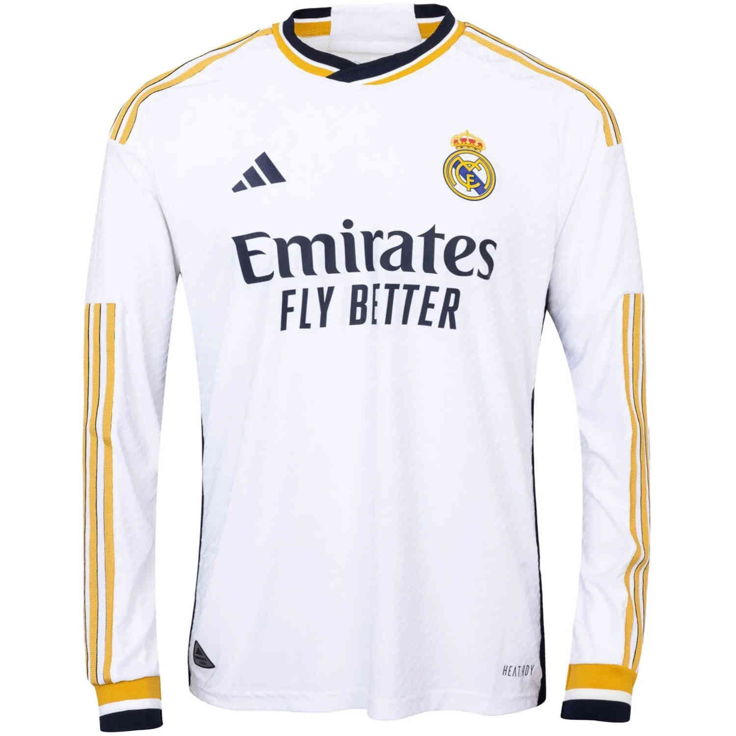 Men’s Real Madrid 2023/24 Home Replica Long Sleeve Soccer Jersey