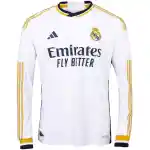 Men’s Real Madrid 2023/24 Home Replica Long Sleeve Soccer Jersey