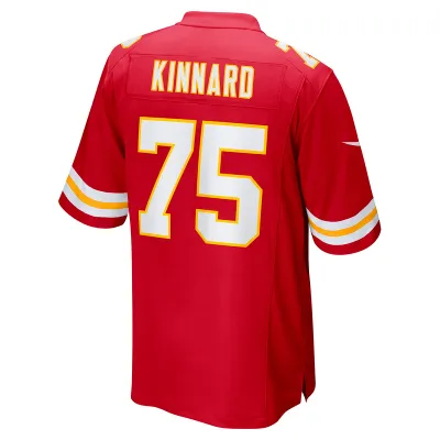 Men's Kansas City Chiefs Darian Kinnard Red Game Player Jersey 02