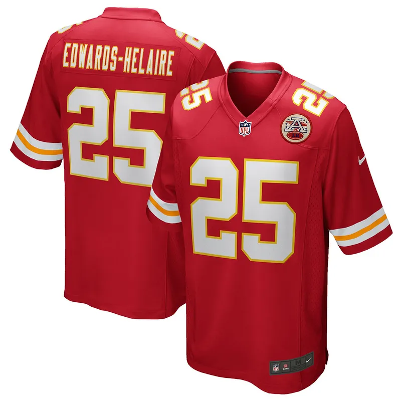 Men's Kansas City Chiefs Clyde Edwards-Helaire Player Game Jersey