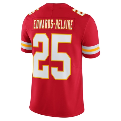 Men's Kansas City Chiefs Clyde Edwards-Helaire Red Vapor Limited Jersey 02