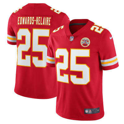 Men's Kansas City Chiefs Clyde Edwards-Helaire Red Vapor Limited Jersey 01