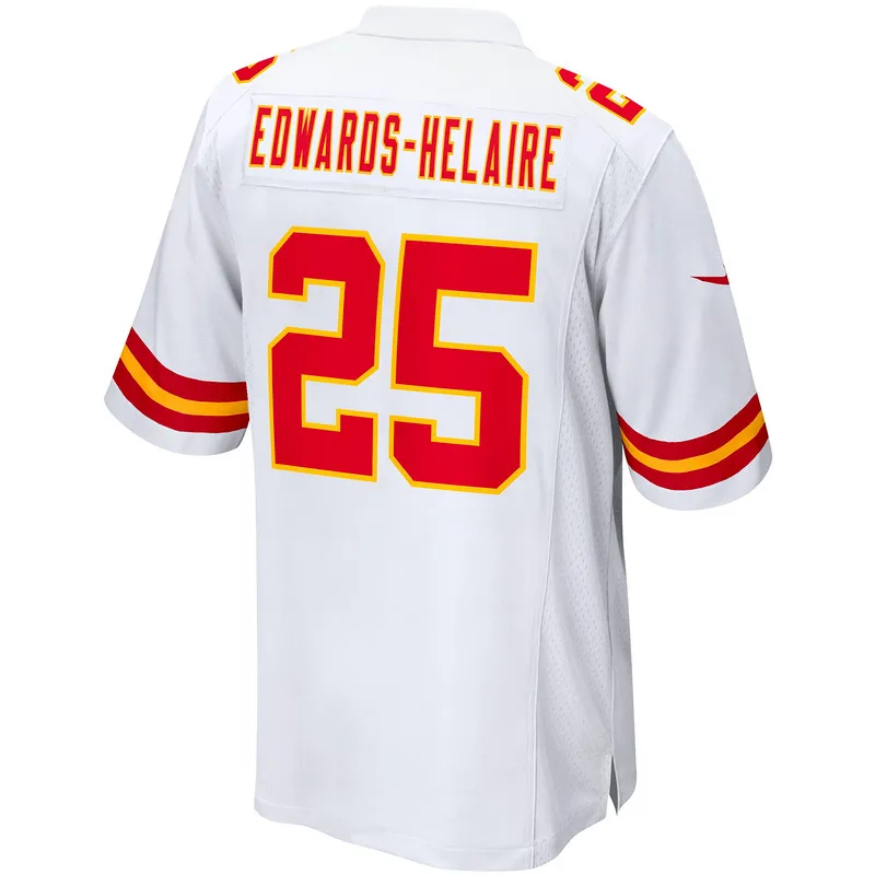 Men's Kansas City Chiefs Clyde Edwards-Helaire White Game Jersey