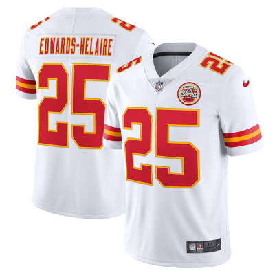 Men's Kansas City Chiefs Clyde Edwards-Helaire White Vapor Limited Jersey 01