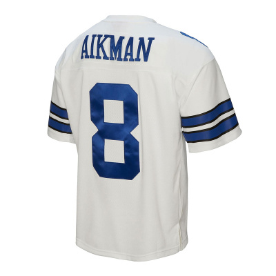 Men's Dallas Cowboys Troy Aikman White Legacy Replica Jersey 02