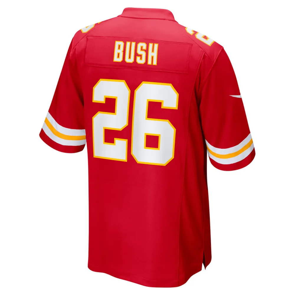 Men's Kansas City Chiefs Deon Bush Red Game Player Jersey