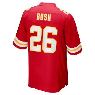 Men's Kansas City Chiefs Deon Bush Red Game Player Jersey 02