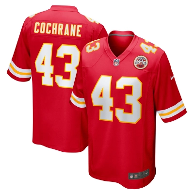 Men's Kansas City Chiefs Jack Cochrane Red Game Player Jersey 01