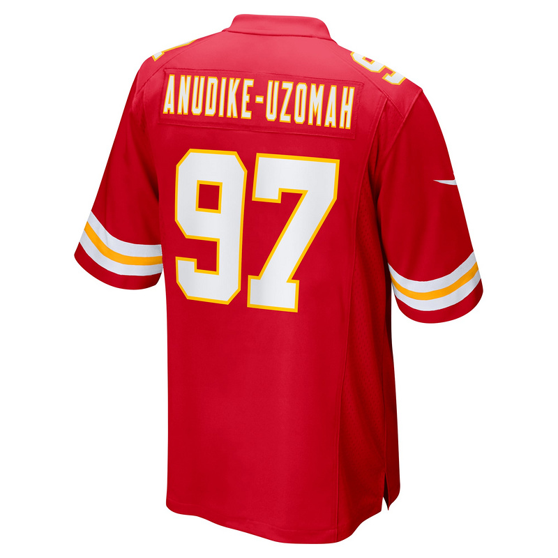 Men's Kansas City Chiefs Felix Anudike-Uzomah Red 2023 NFL Draft First Round Pick Game Jersey