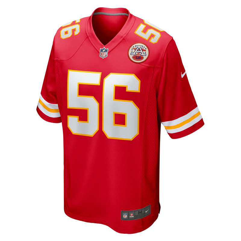 Men's Kansas City Chiefs George Karlaftis Red Player Game Jersey