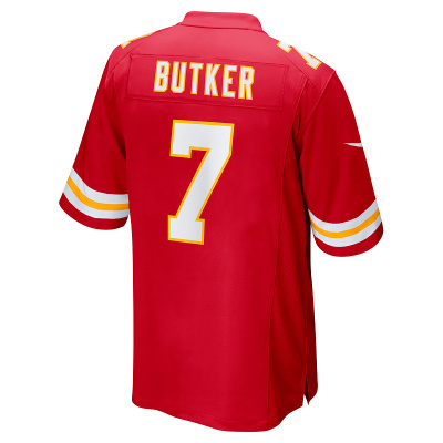 Men's Kansas City Chiefs Harrison Butker Red Game Jersey 02