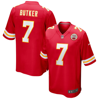 Men's Kansas City Chiefs Harrison Butker Red Game Jersey 01
