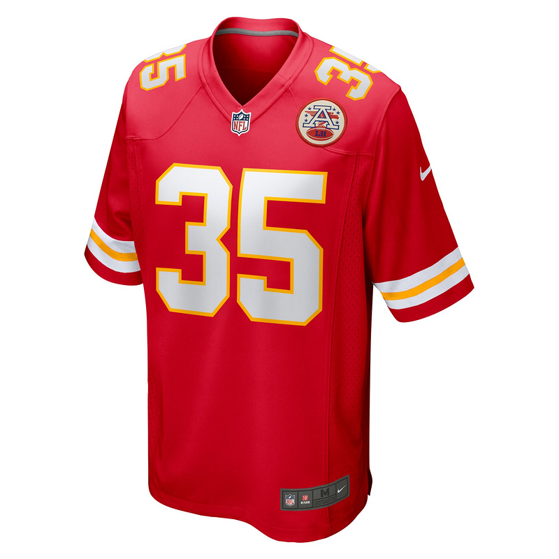 Men's Kansas City Chiefs Jaylen Watson Red Game Player Jersey