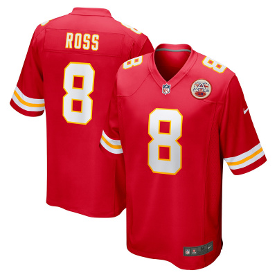 Men's Kansas City Chiefs Justyn Ross Red Home Game Player Jersey 01