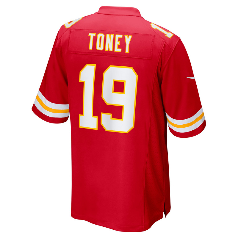 Men's Kansas City Kadarius Toney Red Super Bowl LVII (2022 Season) Patch Game Jersey