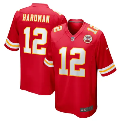 Men's Kansas City Chiefs Mecole Hardman Red Game Jersey 01