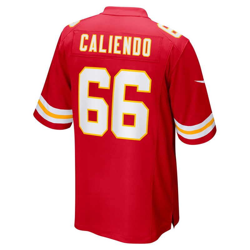 Men's Kansas City Chiefs Mike Caliendo Red Game Player Jersey