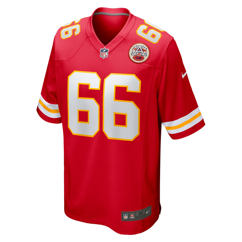 Men's Kansas City Chiefs Mike Caliendo Red Game Player Jersey