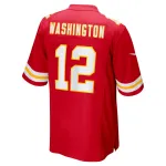 Men's Kansas City Chiefs Montrell Washington Red Team Game Jersey