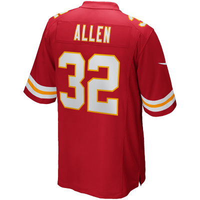 Men's Kansas City Chiefs Marcus Allen Red Game Retired Player Jersey 02