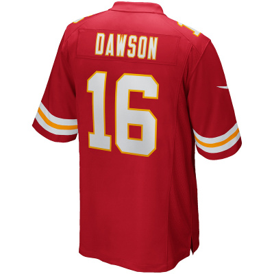 Men's Kansas City Chiefs Len Dawson Red Game Retired Player Jersey 02