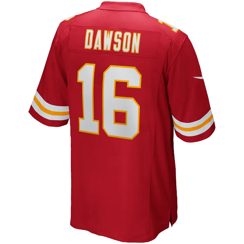 Men's Kansas City Chiefs Len Dawson Red Game Retired Player Jersey