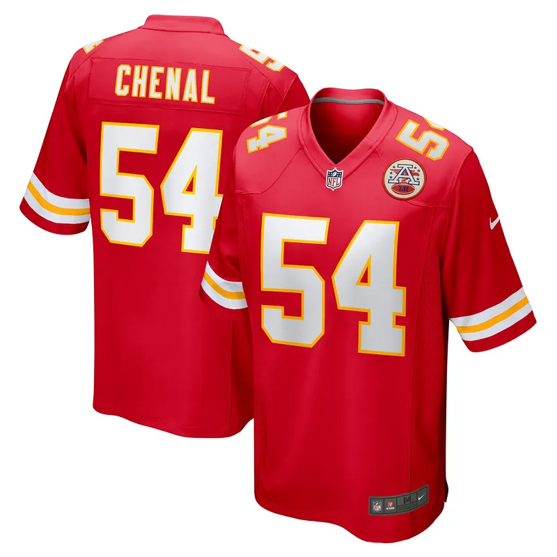 Men's Kansas City Chiefs Leo Chenal Red Game Player Jersey