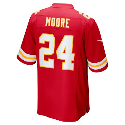 Men's Kansas City Chiefs Skyy Moore Red Game Player Jersey 02