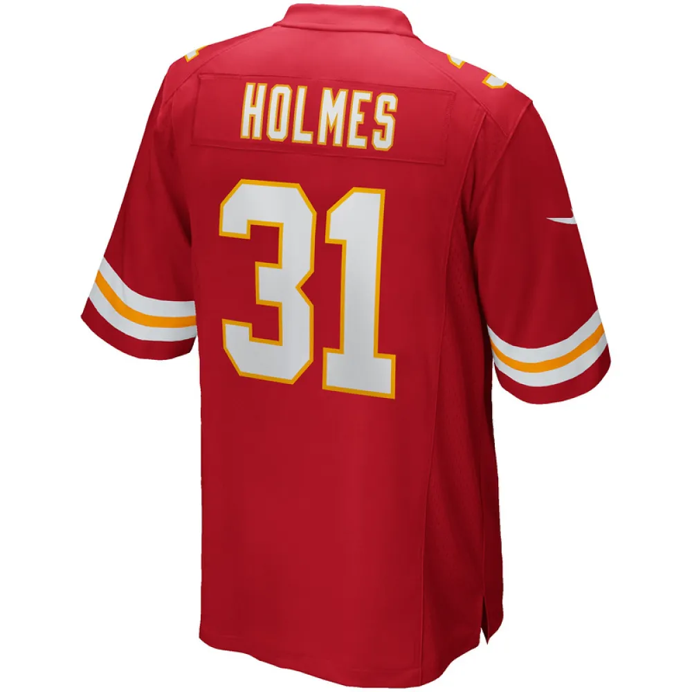 Men's Kansas City Chiefs Priest Holmes Red Game Retired Player Jersey