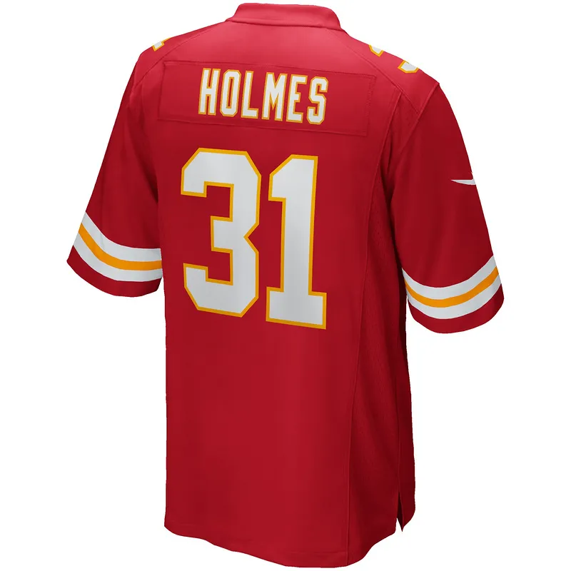 Men's Kansas City Chiefs Priest Holmes Red Game Retired Player Jersey