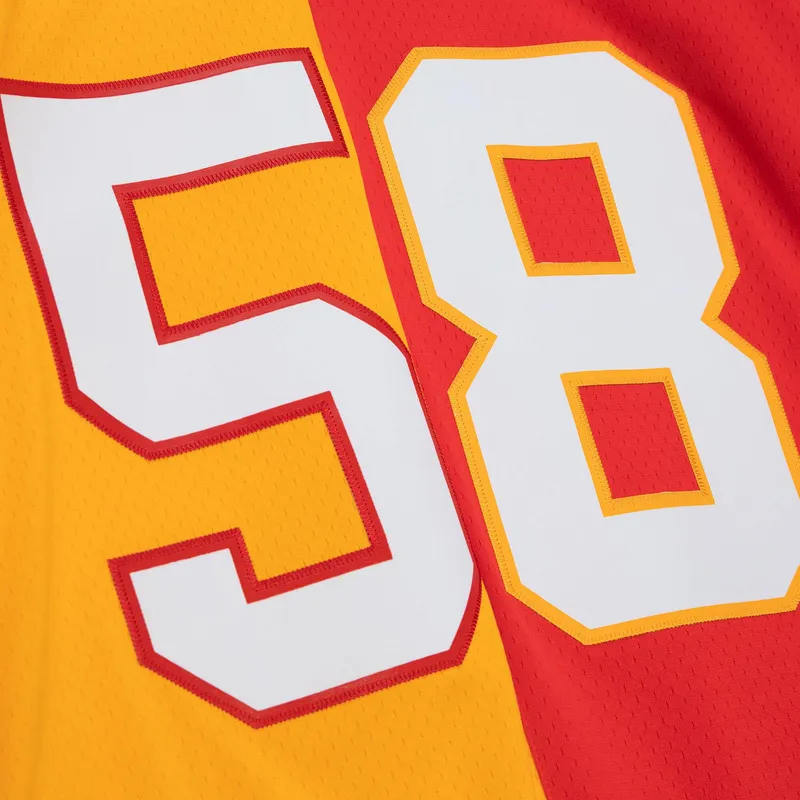 Men's Derrick ThomasRedGold 1994 Split Legacy Replica Jersey