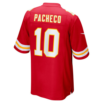 Men's Kansas City Chiefs Isiah Pacheco Red Super Bowl LVIII Game Jersey 02
