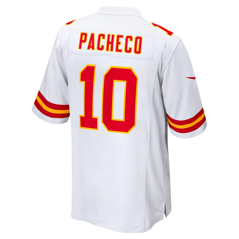 Men's Kansas City Chiefs Isiah Pacheco White Away Game Player Jersey