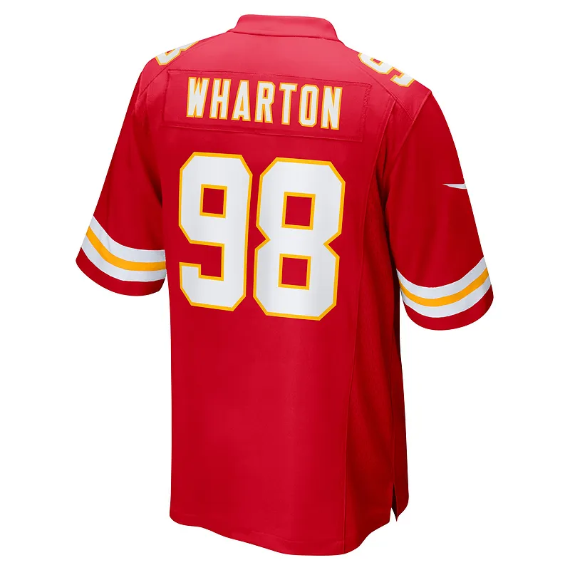 Men's Kansas City Chiefs Tershawn Wharton Red Game Jersey