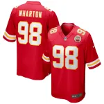Men's Kansas City Chiefs Tershawn Wharton Red Game Jersey
