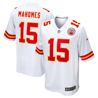 Men's Kansas City Chiefs Patrick Mahomes White Game Jersey 01