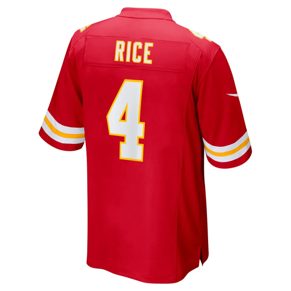 Men's Kansas City Chiefs Rashee Rice Red Game Jersey