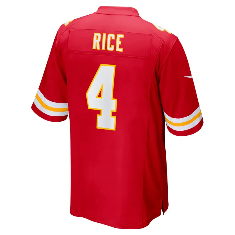 Men's Kansas City Chiefs Rashee Rice Red Game Jersey