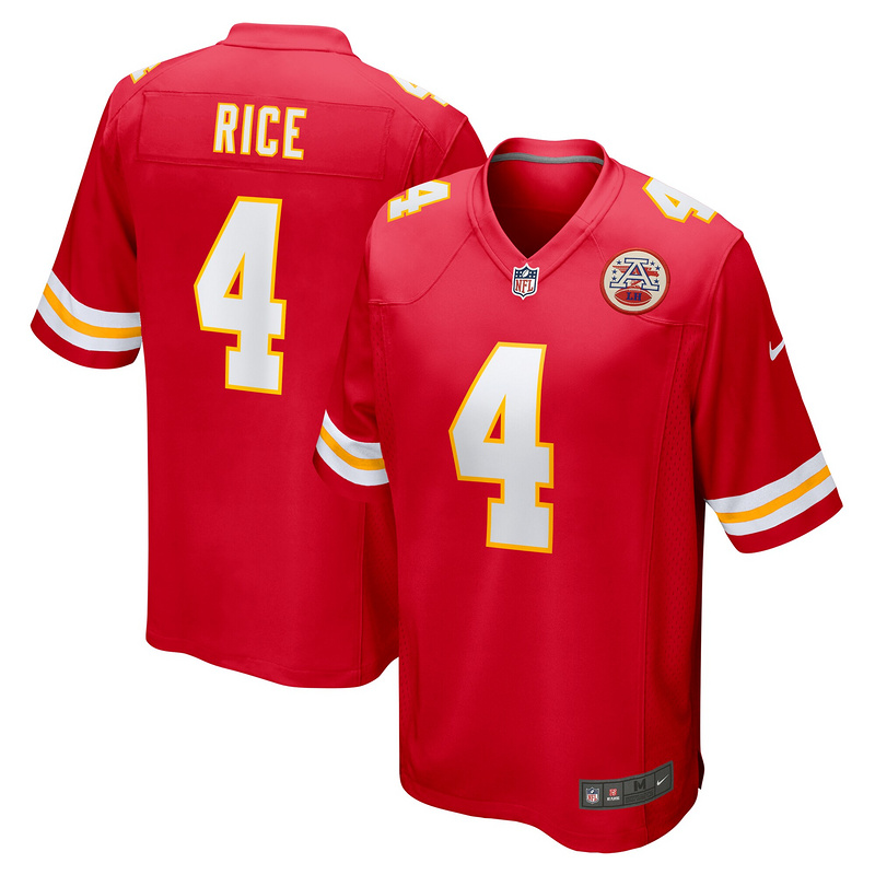 Men's Kansas City Chiefs Rashee Rice Red Game Jersey