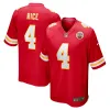 Men's Kansas City Chiefs Rashee Rice Red Game Jersey