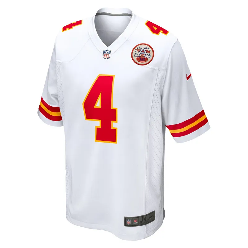 Men's Kansas City Chiefs Rashee Rice White Game Jersey