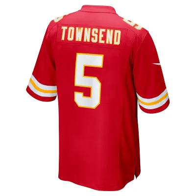 Men's Kansas City Chiefs Tommy Townsend Red Game Jersey 02