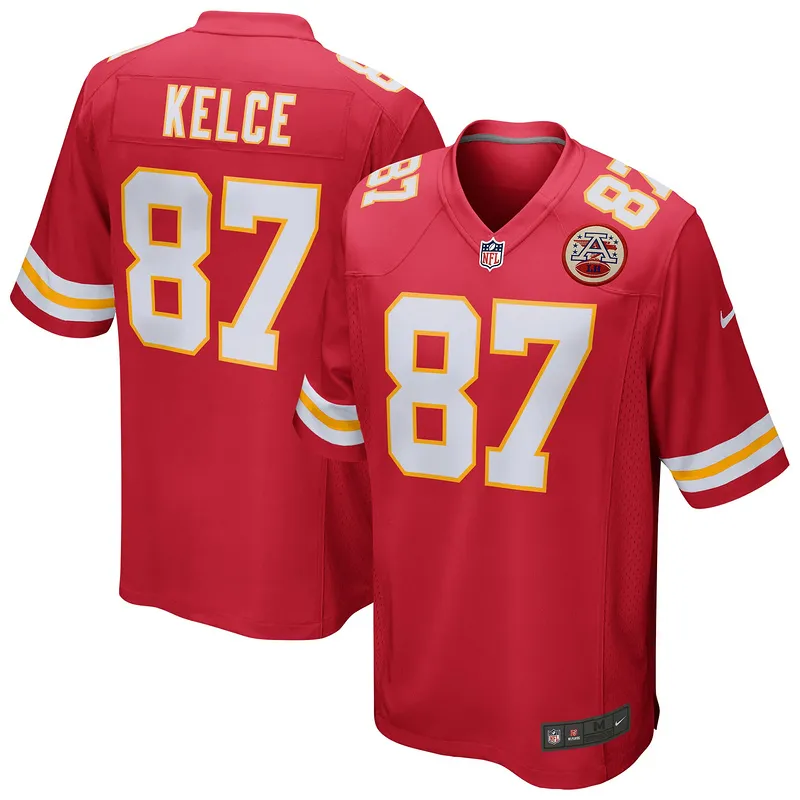 Men's Kansas City Chiefs Travis Kelce Red Game Jersey