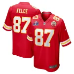 Men's Kansas City Chiefs Travis Kelce Red Super Bowl LVIII Game Jersey